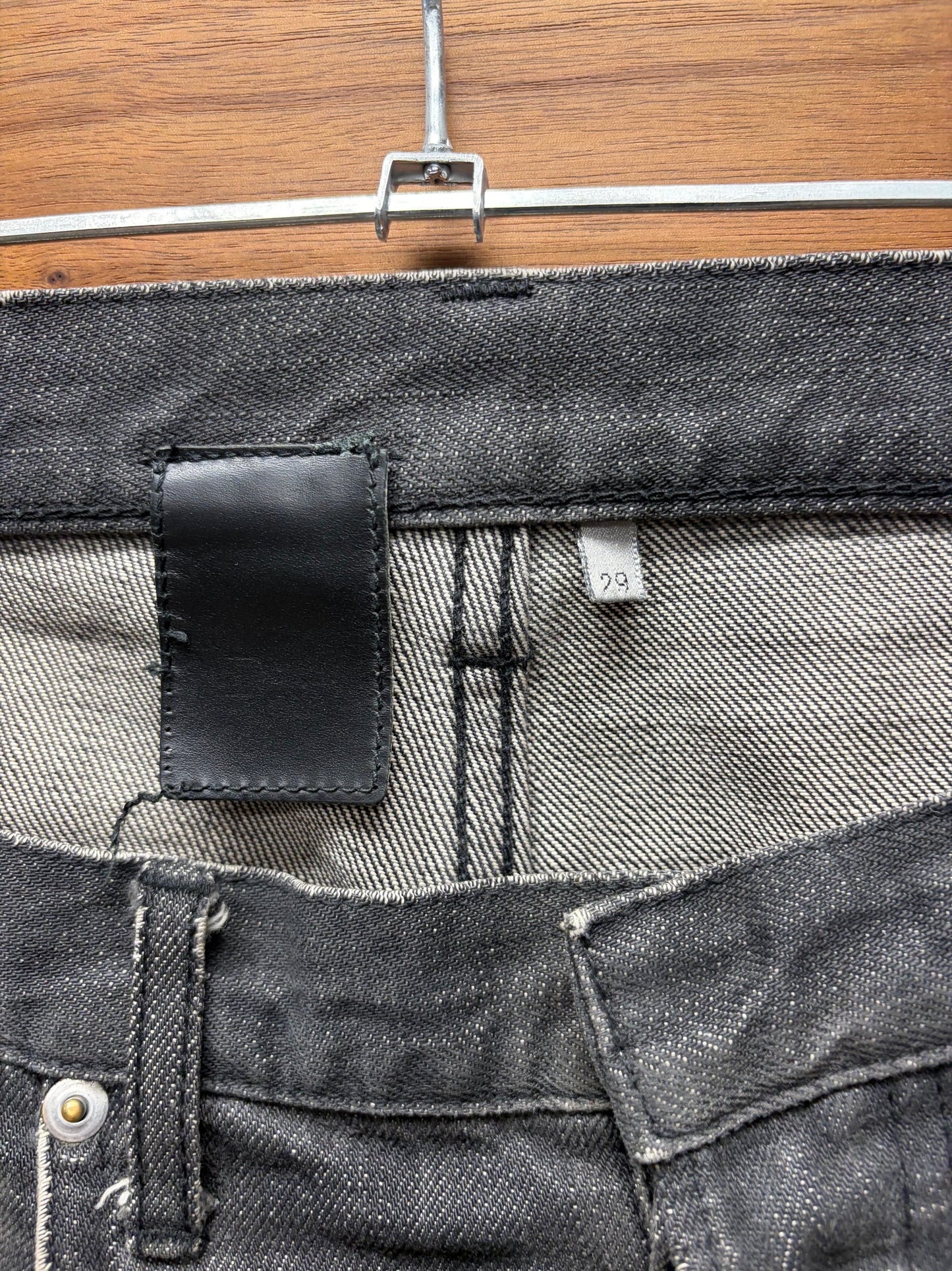 AW2004 Dior Homme by Hedi Slimane Distressed Black Skinny Jeans