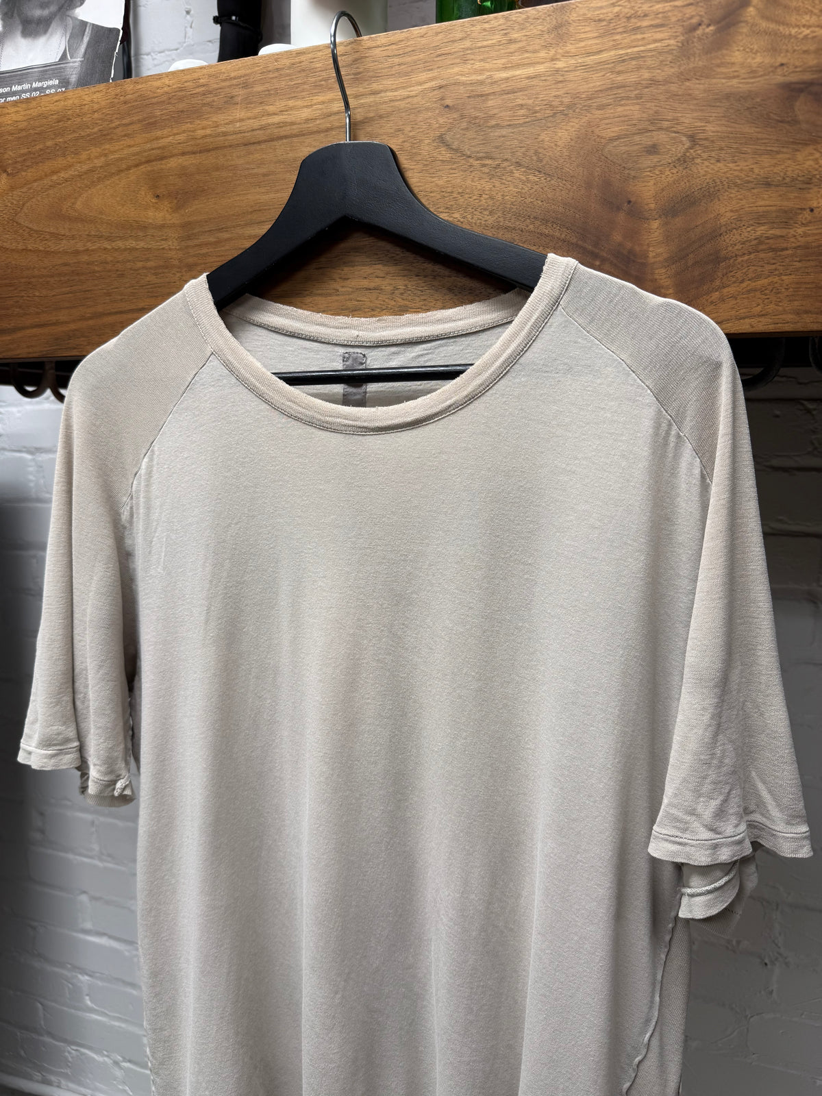 Silent by Damir Doma Beige T-Shirt with Micro-Rib Paneling