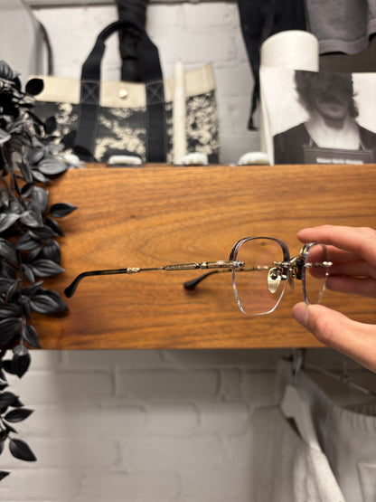 Chrome Hearts ‘Frosted’ 18K Gold Half Rim Glasses Frames