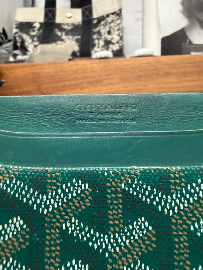 Goyard ‘Saint Sulpice’ Green Monogram Leather Cardholder Wallet