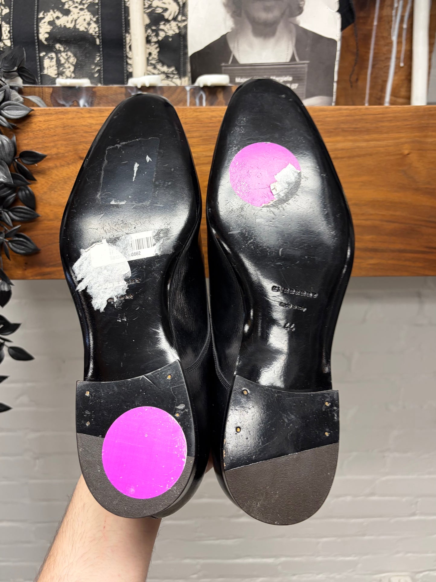 Burberry Wingtip Polished Black Leather Dress Shoes