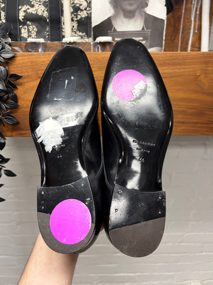 Burberry Wingtip Polished Black Leather Dress Shoes