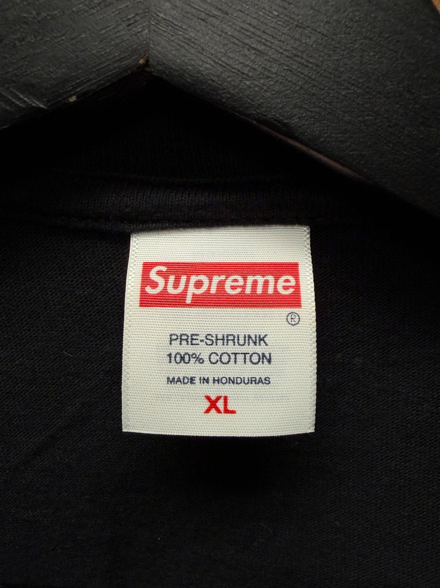 AW2024 Supreme ‘Fuck Money’ Black Graphic T-Shirt