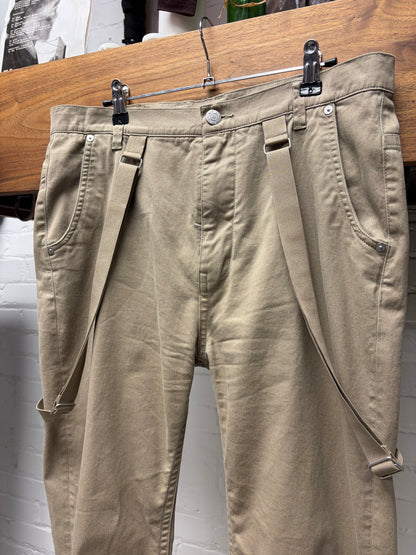 Helmut Lang Re-Edition Tan Brown Bondage Pants