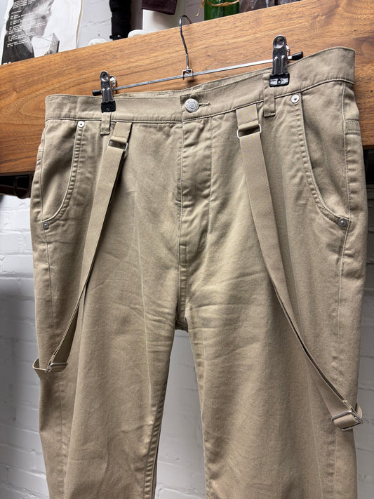 Helmut Lang Re-Edition Tan Brown Bondage Pants