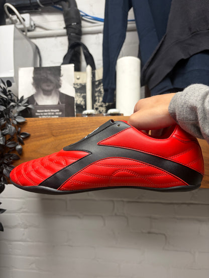 Balenciaga ‘Zen’ Black/Red Leather Low Top Sneakers