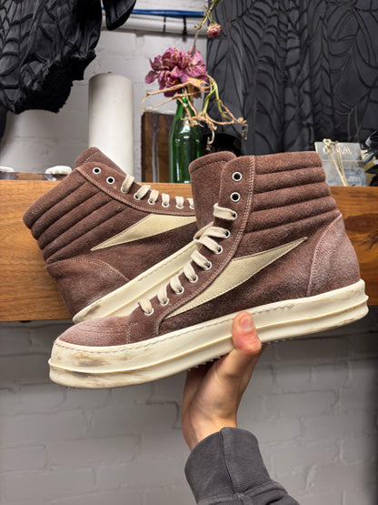 Rick Owens ‘Vans’ Mainline Brown Suede High Top Sneakers