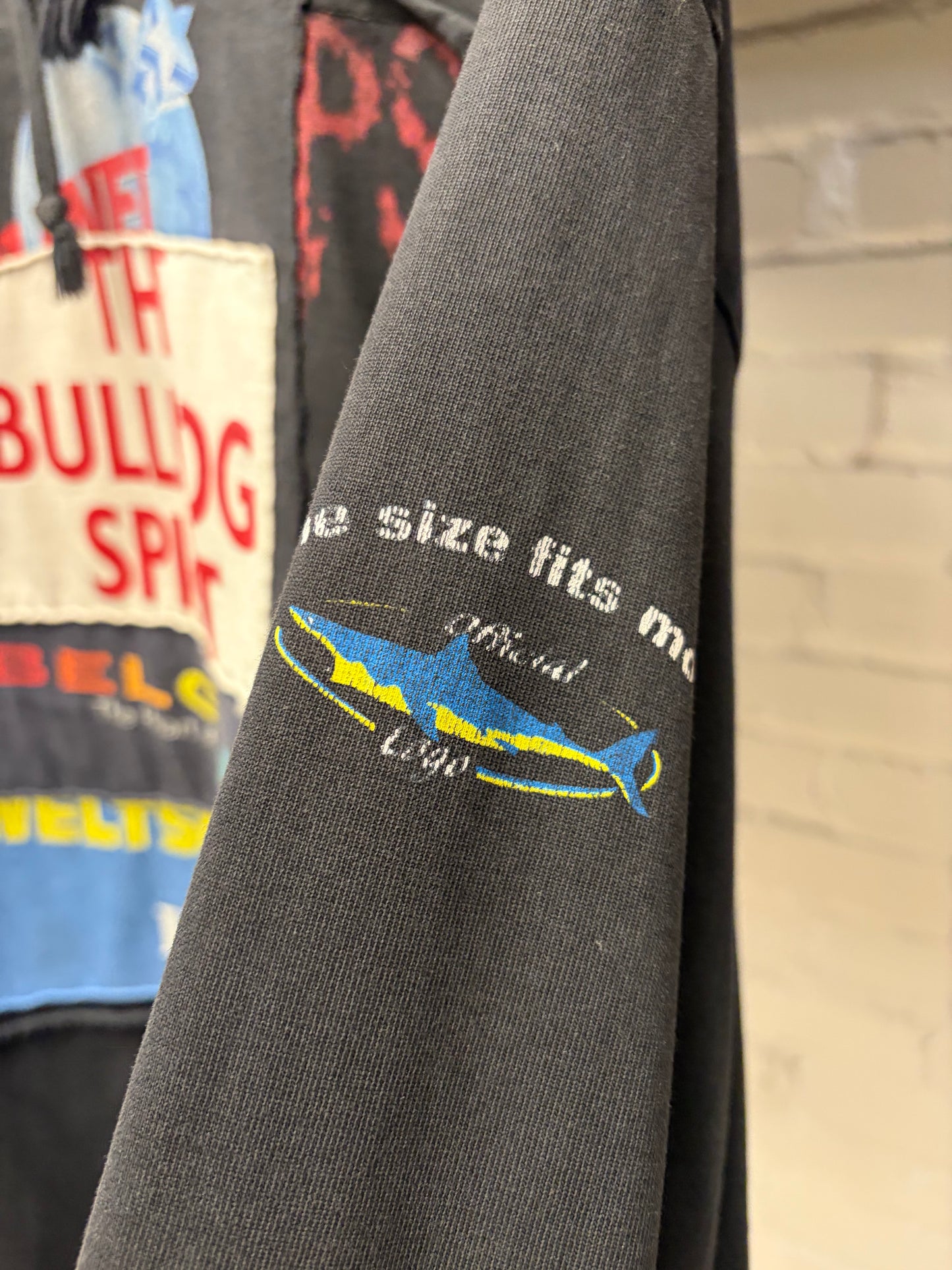 AW2019 Vetements ‘Bulldog Spirit’ Reconstructed Patchwork Hoodie