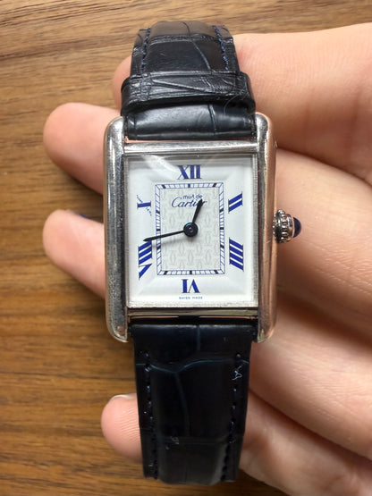 Cartier Tank Must De Roman Dial Re 690006 Sapphire Watch