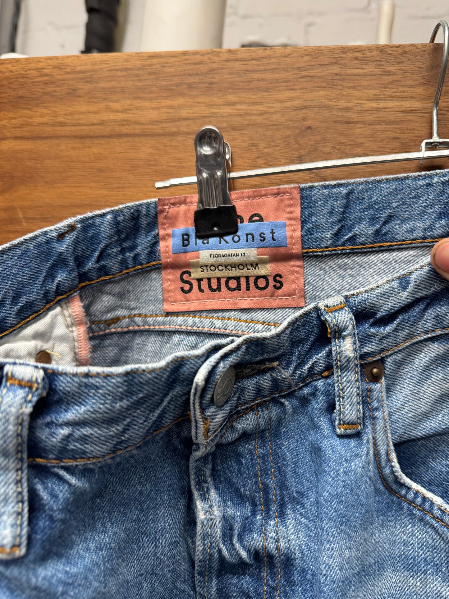 Acne Studios ‘Washed Blue’ Slim Straight Cut Denim