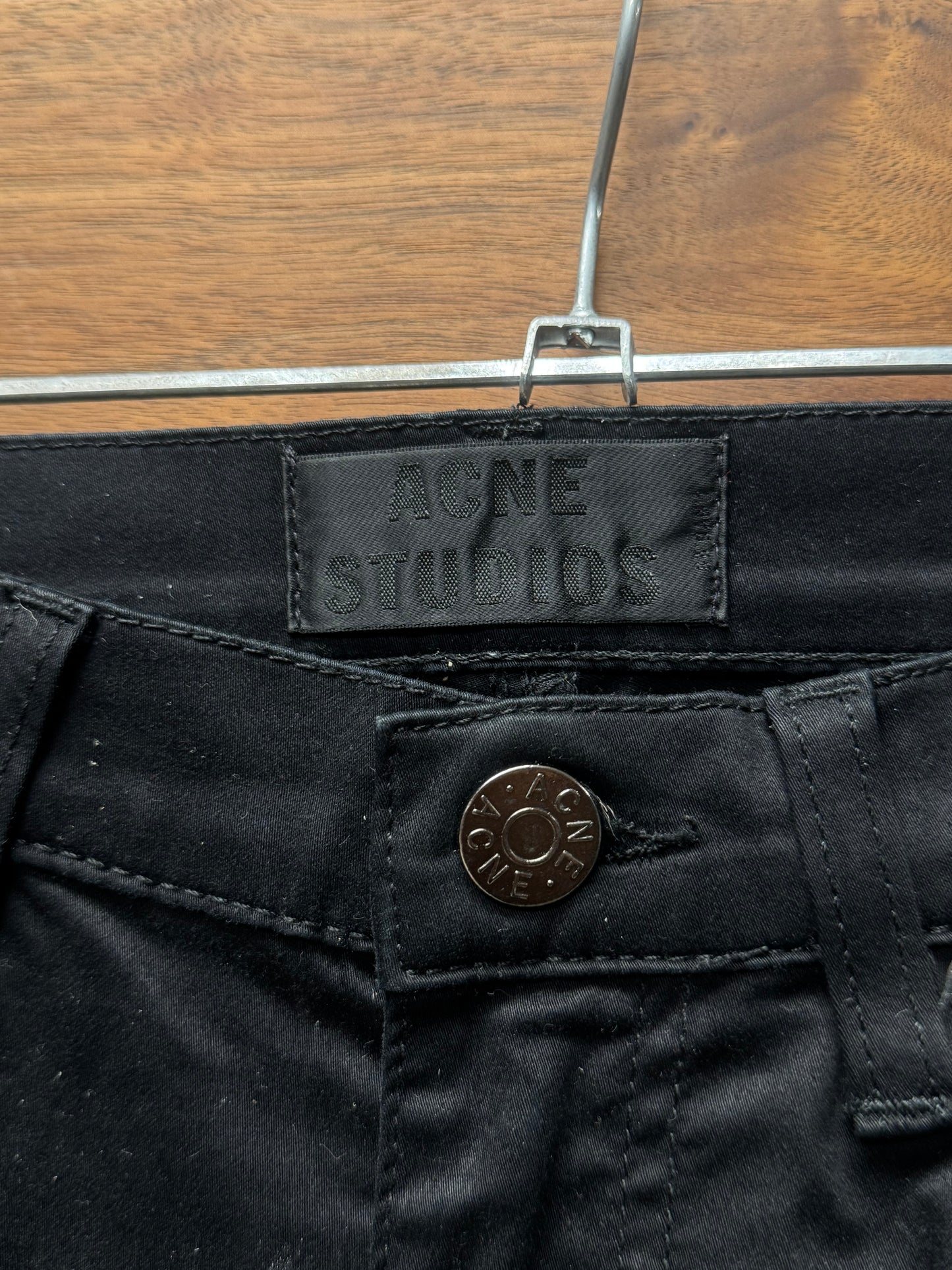 Acne Studios ‘Max Satin Black’ Skinny Denim