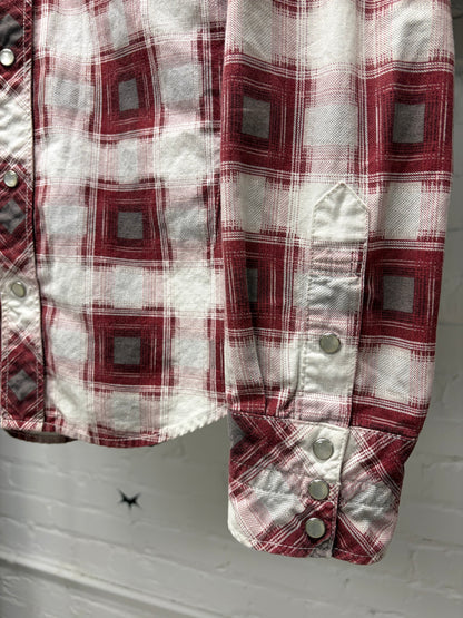 AW2009 Number (N)ine ‘A Closed Feeling’ Red/White Plaid Button Snap Flannel