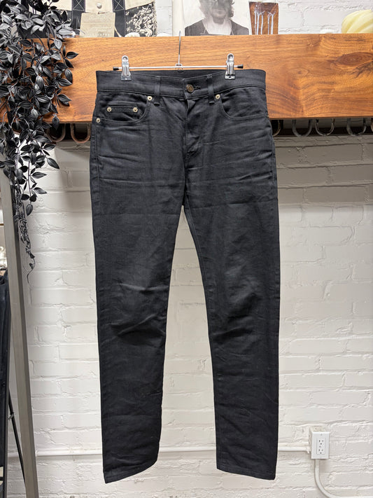 2017 Saint Laurent D02 Black Skinny Jeans