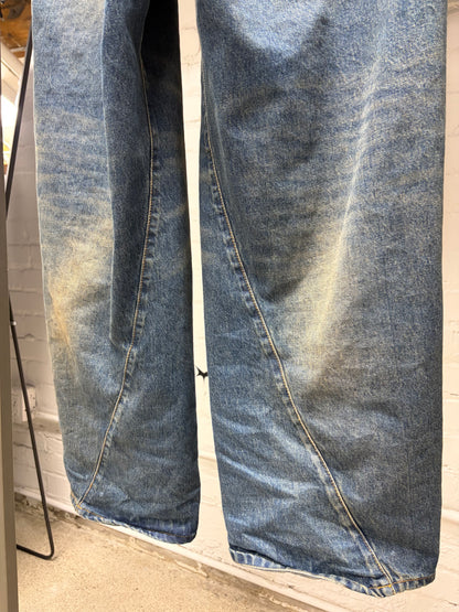 Vetements ‘Spiral Cut’ Blue Sand-Wash Denim