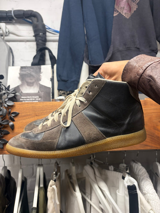 Maison Margiela ‘G.A.T.’ Brown/Black Suede High Top Sneakers
