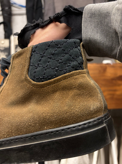 Balenciaga ‘Arena’ Brown/Black Quilted Suede High Top Sneakers