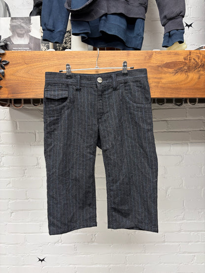 Comme Des Garçons Tricots Pinstripe Wool Trouser Shorts