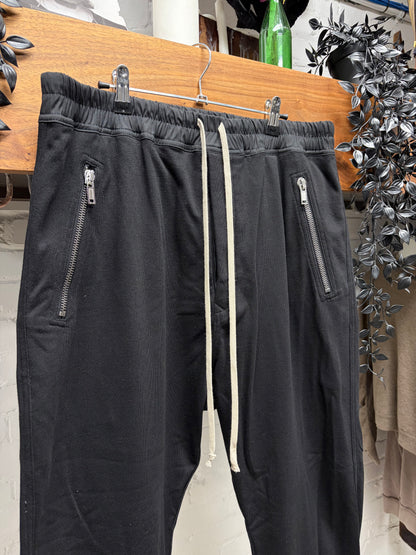 AW2023 Rick Owens ‘Luxor’ Black Drawstring Sweatpants