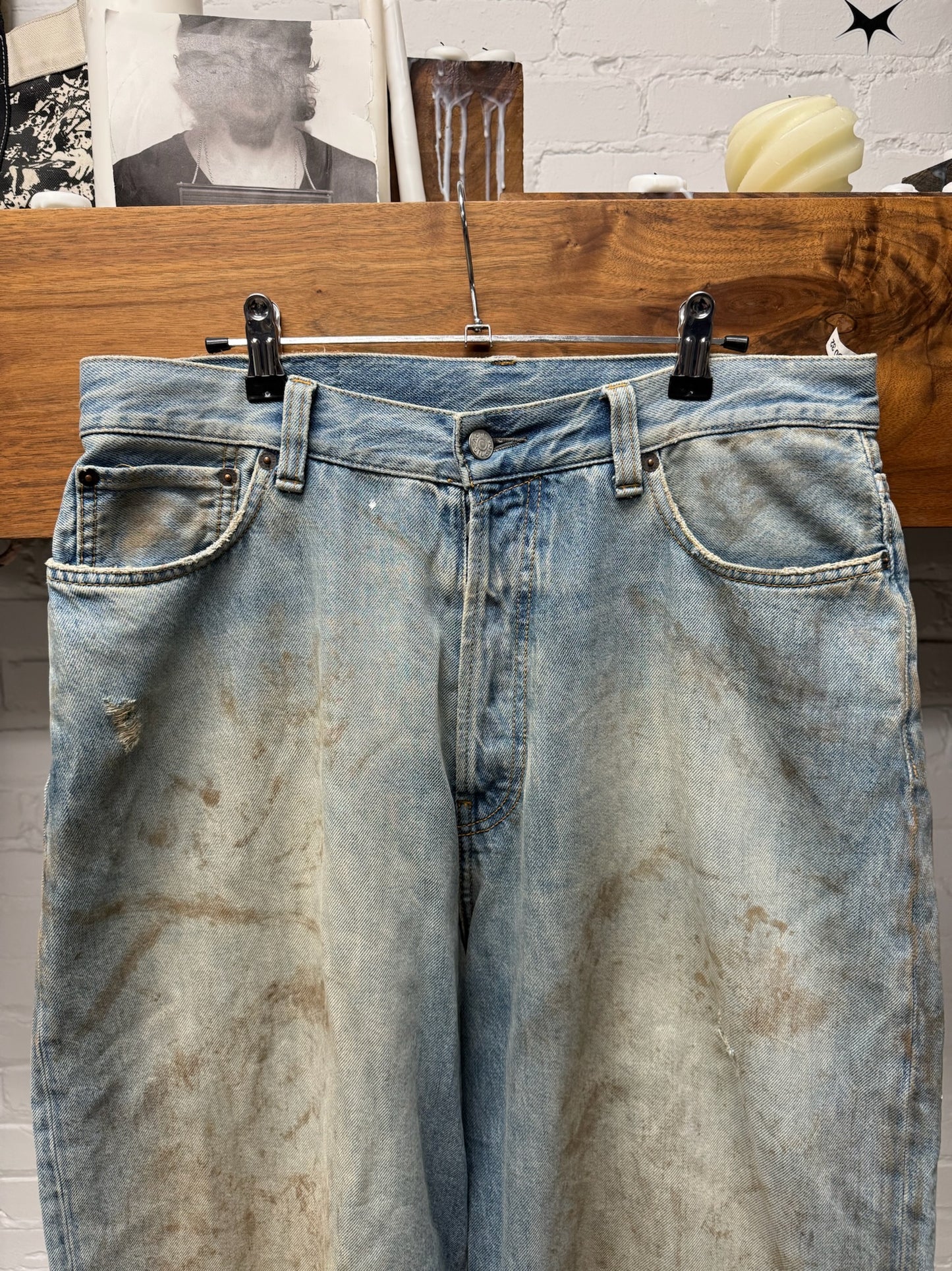 Acne Studios Dirt Washed Blue ‘Super Baggy’ Wide Cut Denim
