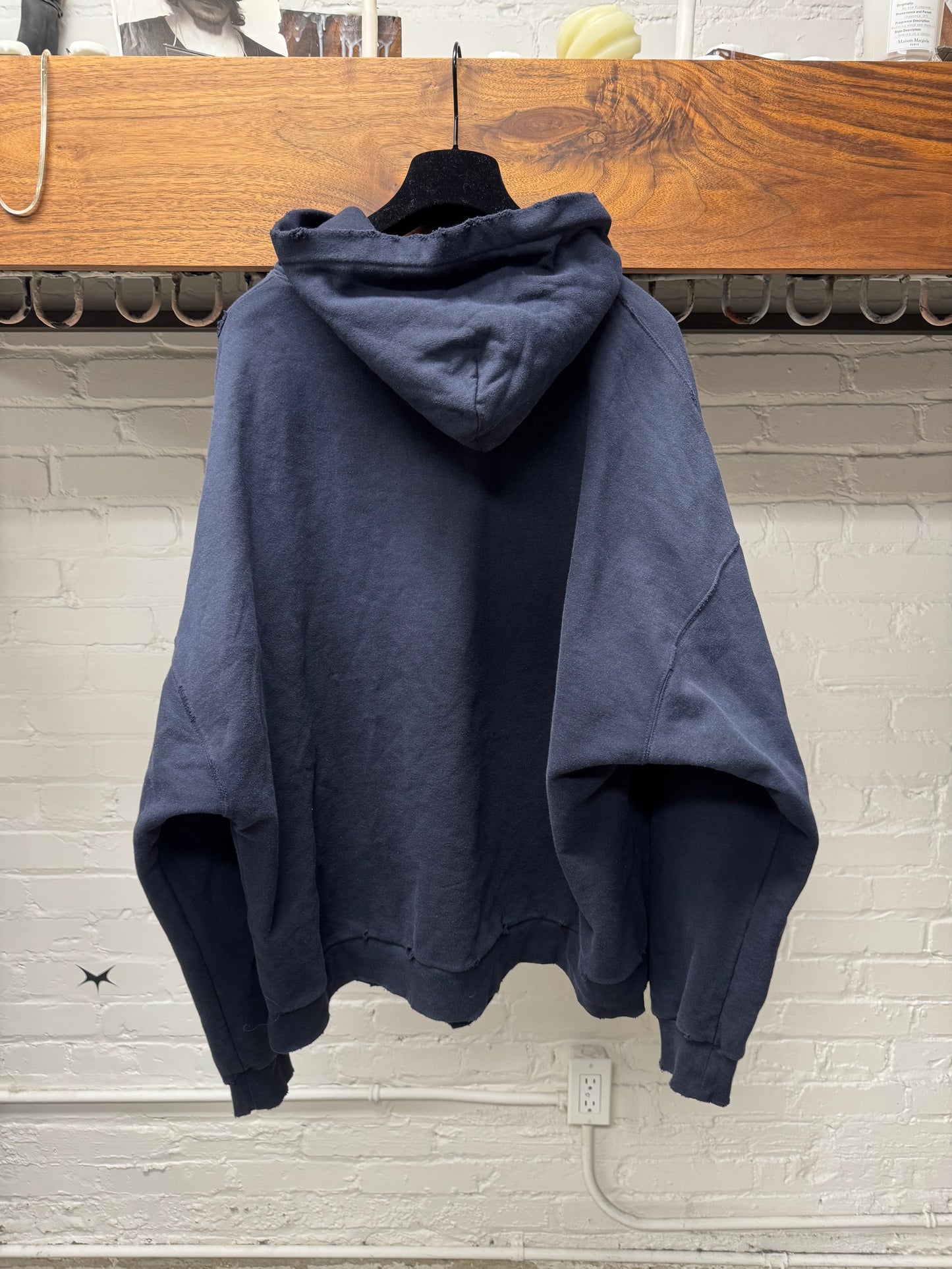 SS2022 Balenciaga ‘No Comment’ Faded & Distressed Pullover Hoodie