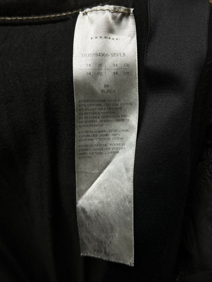 Rick Owens DRKSHDW ‘Detroit Cut’ Waxed Black Slashed Distressed Denim