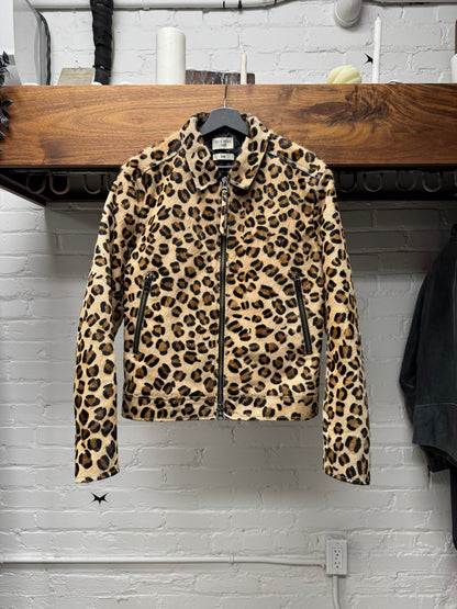 Tiger Of Sweden ‘Pony-Hair’ Leopard Pattern Zip-Up Jacket