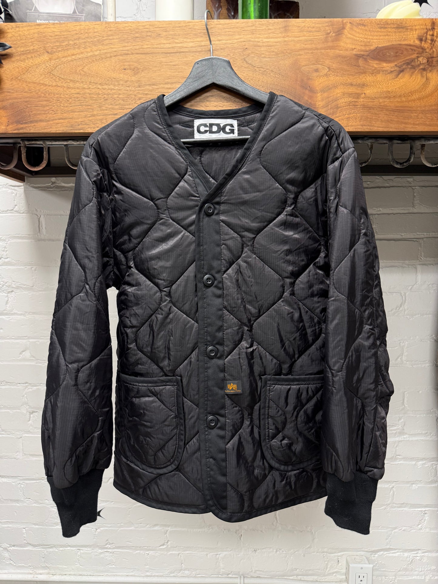 Comme Des Garçons Quilted Black Deck Jacket Liner