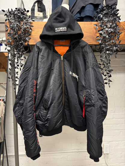 AW2017 Vetements Pour Homme ‘Total Fucking Darkness’ Bomber Jacket