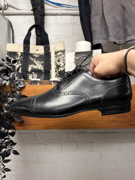 Burberry ‘Brogue’ Polished Black Leather Dress Shoes