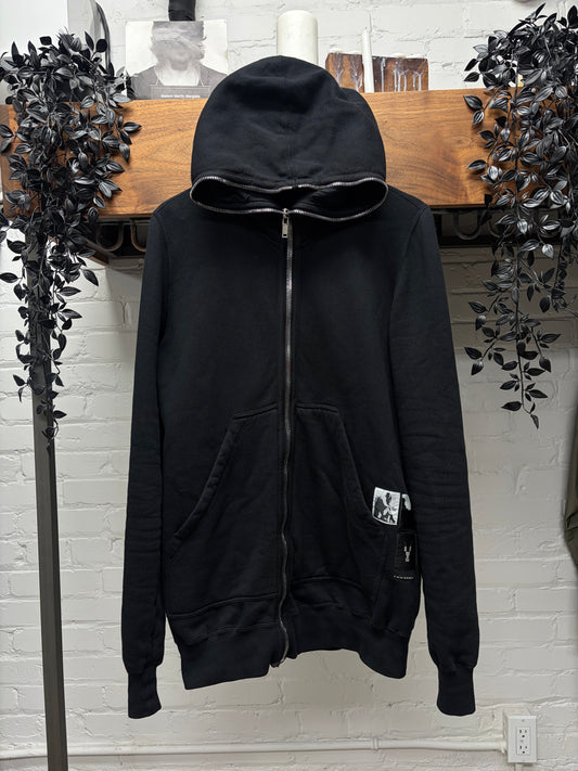 Rick Owens DRKSHDW Patched ‘Gimp’ Black Full Zip Hoodie