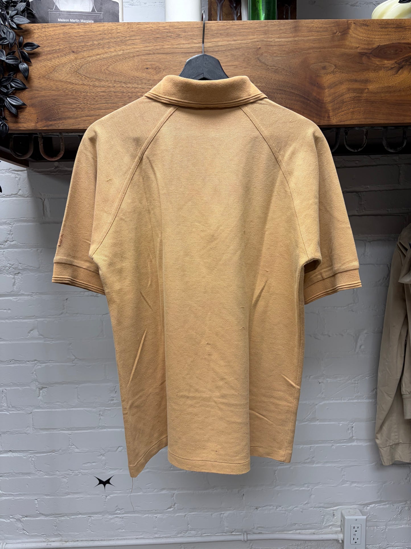 Vintage Yves Saint Laurent Orange ‘YSL’ Embroidered Logo Polo