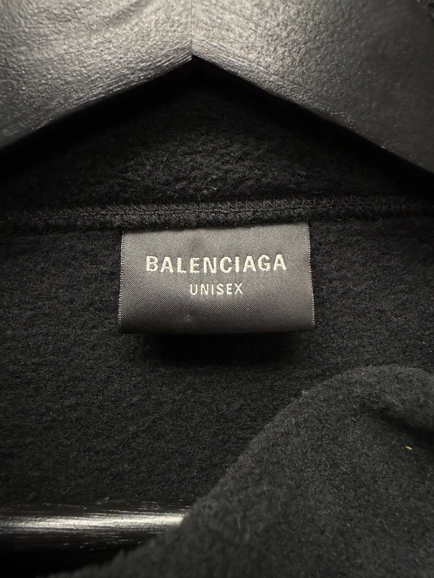 AW2023 Balenciaga ‘Unity Sports Icon’ Logo Black Fleece Sweatshirt