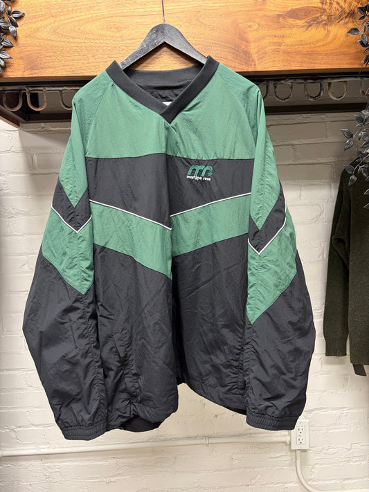 SS2024 Martine Rose Black/Green Rugby Striped Pullover Track Top
