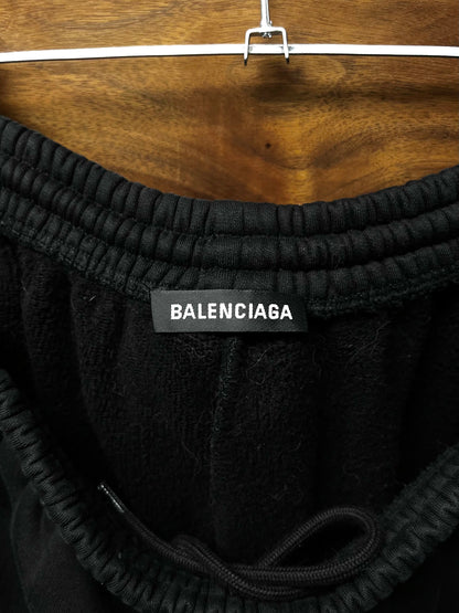 2021 Balenciaga Relaxed Fit Heavyweight Black Cotton Sweatpants