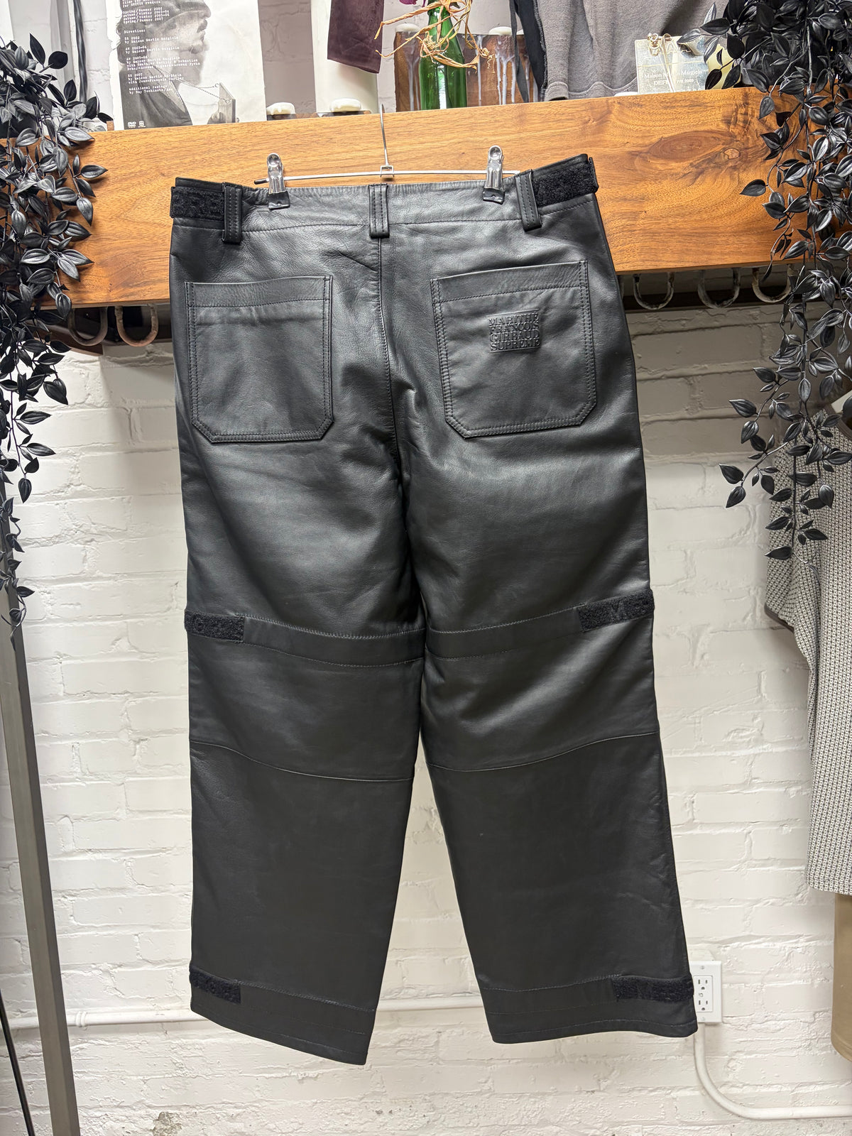 SS2025 Supreme x Marithe Francois Girbaud ‘Shuttle Tape’ Leather Cargo Pants