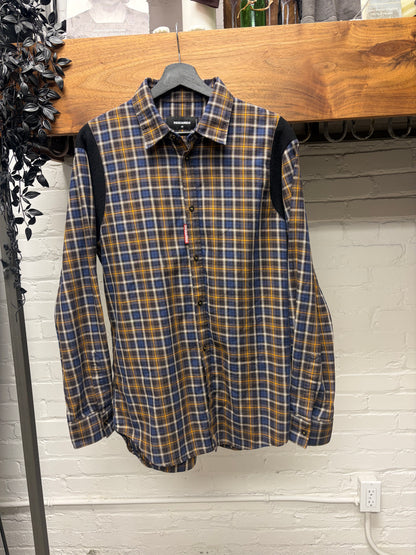 Dsquared2 Orange/Blue Plaid Button Up Shirt