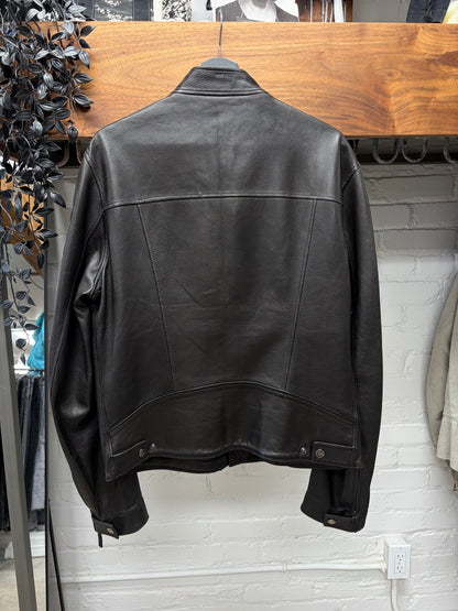 Gucci by Tom Ford Black Lambskin ‘Double Zip’ Moto-Biker Jacket