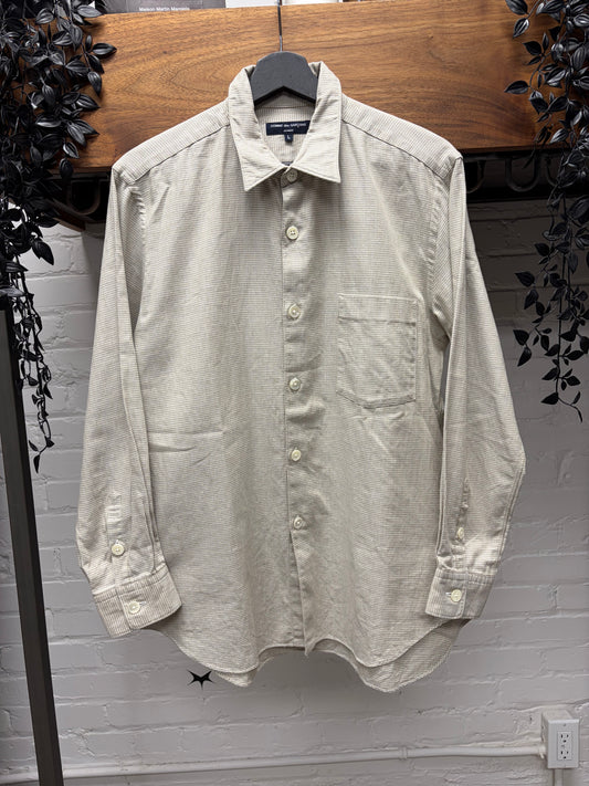 2005 Comme Des Garçons Homme Cream Pinstripe Button Up Shirt