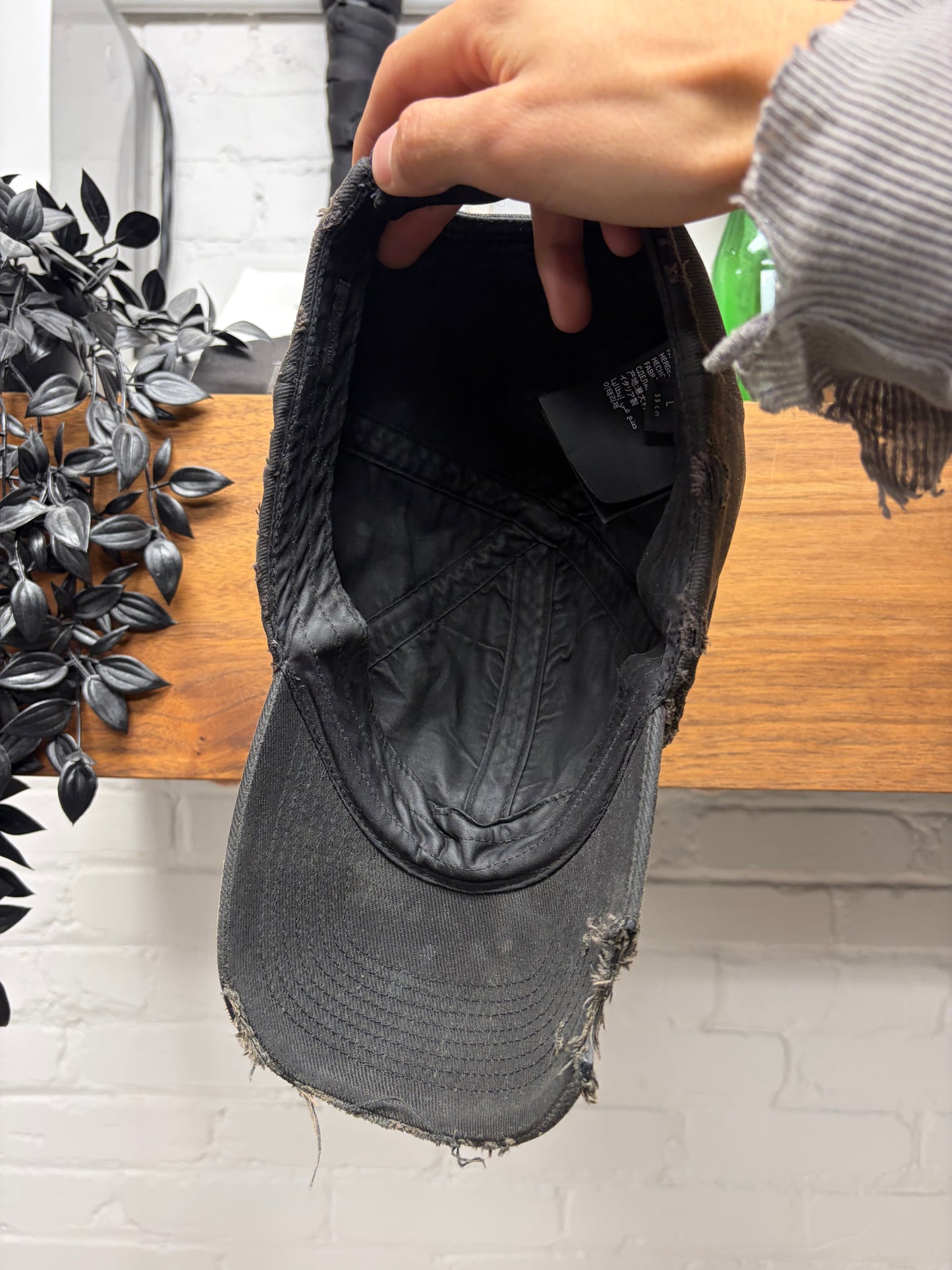 Balenciaga Intentionally Faded Removed ‘Piercing’ Distressed Baseball Cap