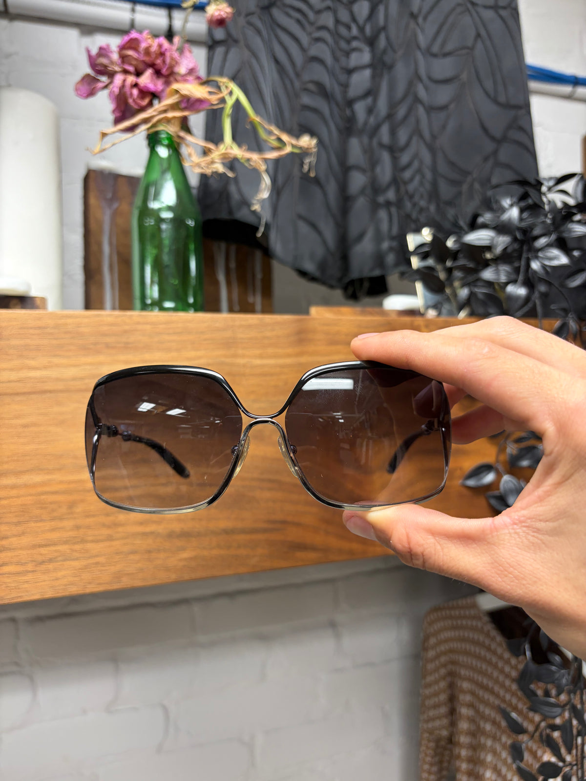 Chrome Hearts ‘Buttflux’ .925 Silver Cutout Frame Sunglasses