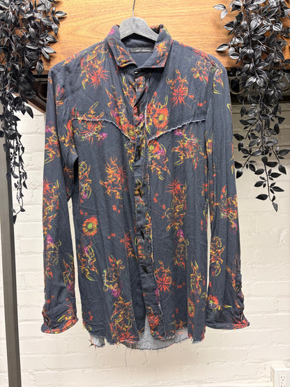 14th Addiction Floral Button Up Shirt with Wooden ‘Tusk’ Buttons