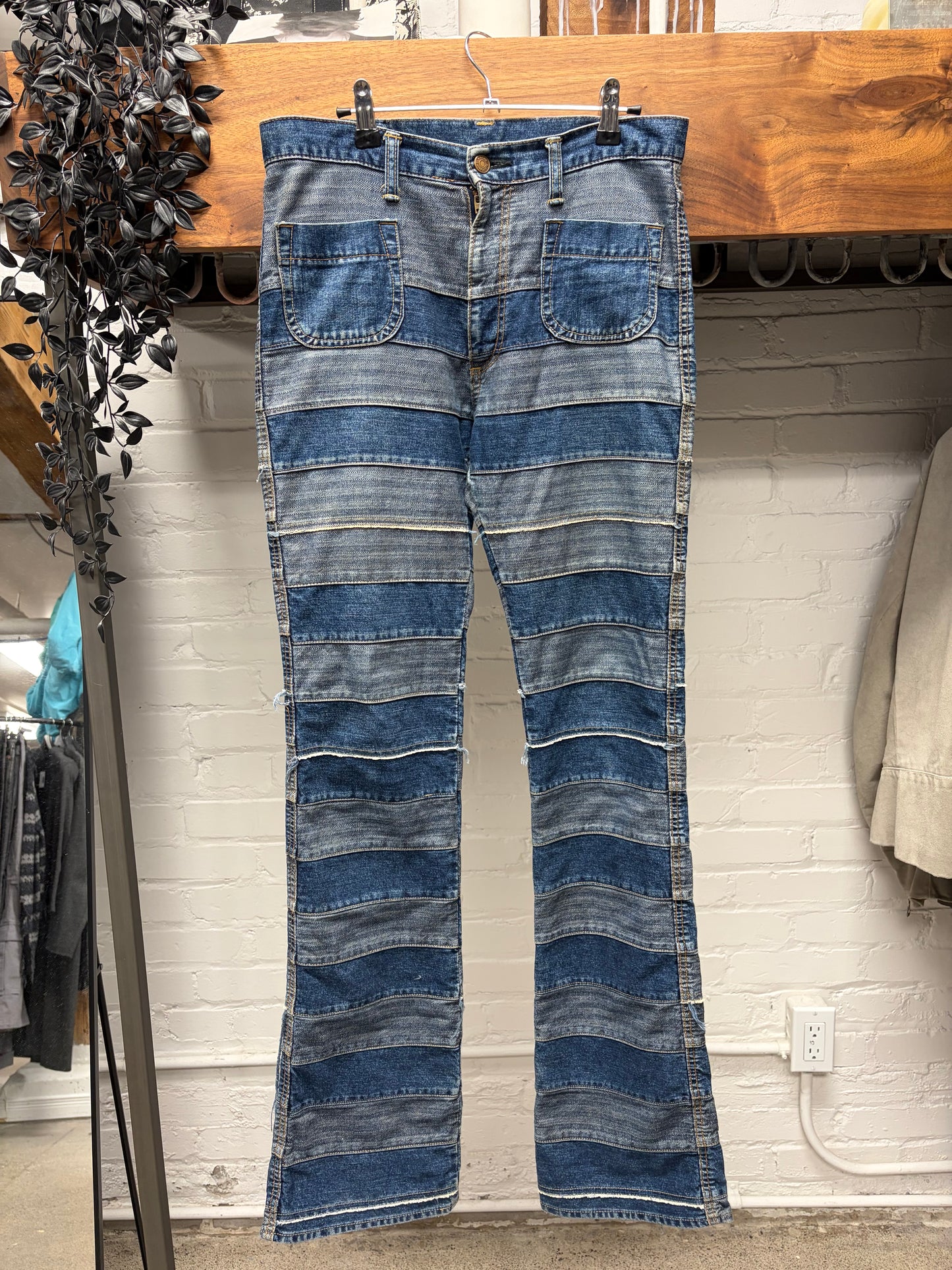 Hysteric Glamour Blue ‘Hagi’ Distressed Flared Leg Denim