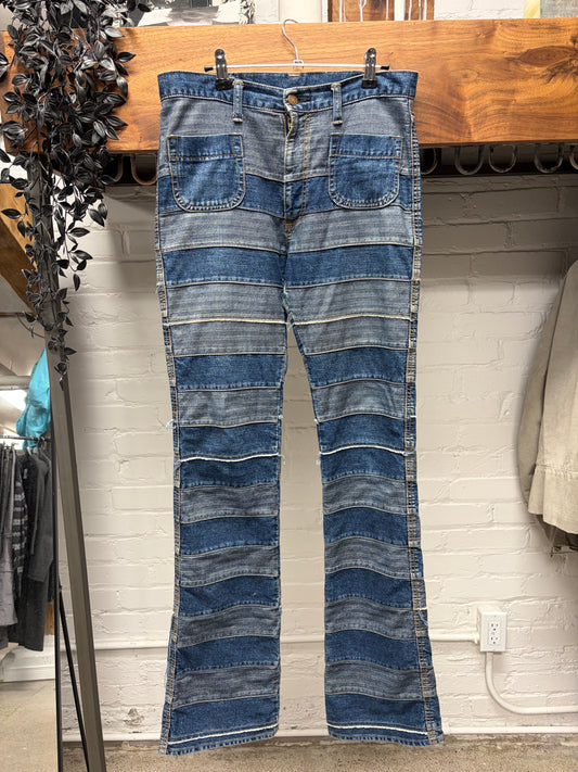 Hysteric Glamour Blue ‘Hagi’ Distressed Flared Leg Denim