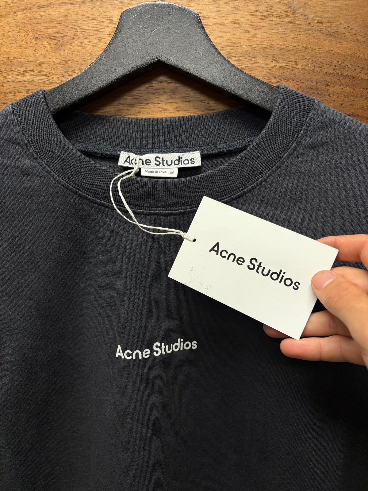 Acne Studios ‘Minimal Logo’ Black Long Sleeve T-Shirt