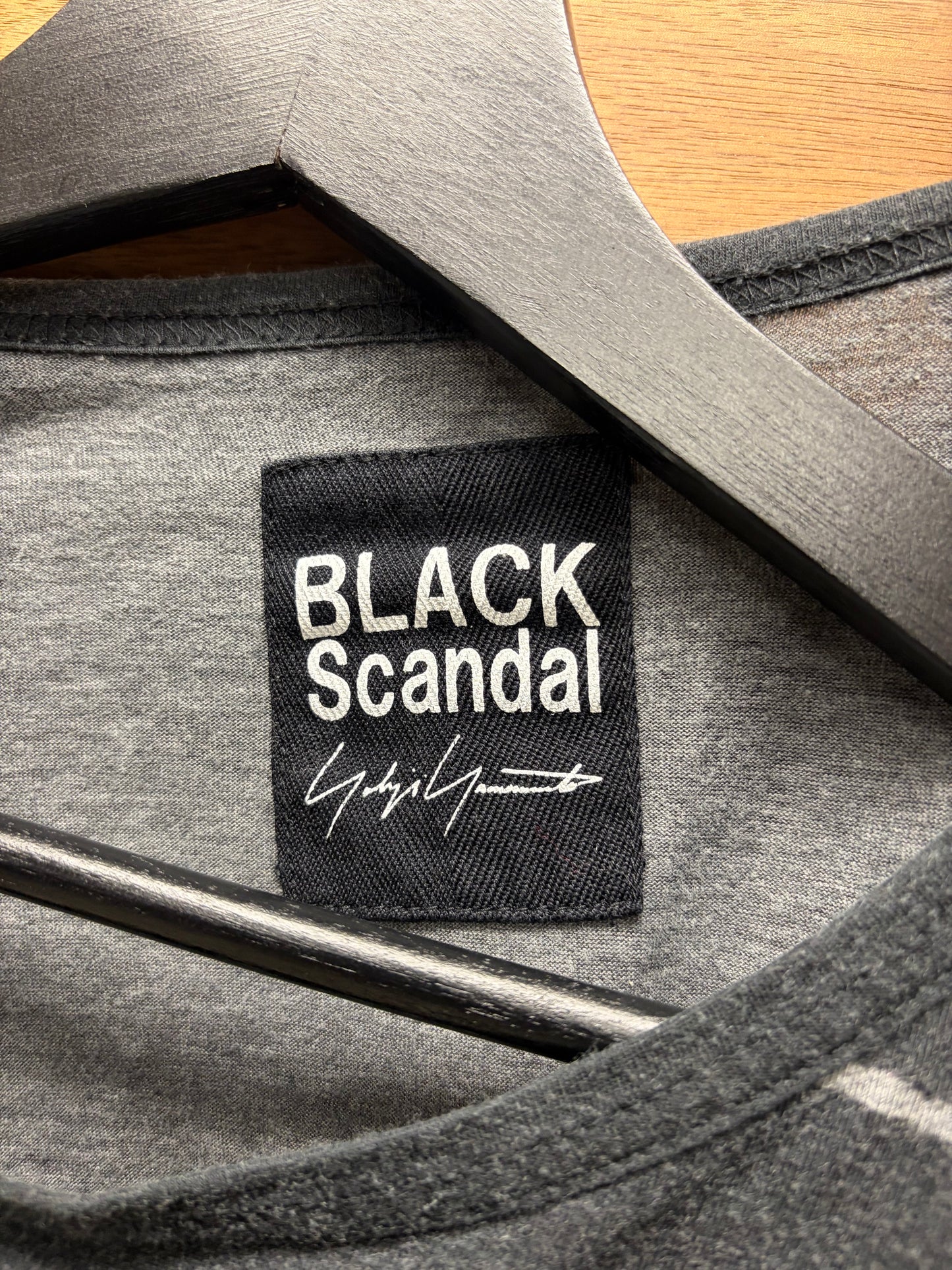 Yohji Yamamoto Black Scandal ‘Skull Graphic’ Lightweight Grey Sweater