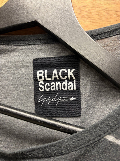 Yohji Yamamoto Black Scandal ‘Skull Graphic’ Lightweight Grey Sweater