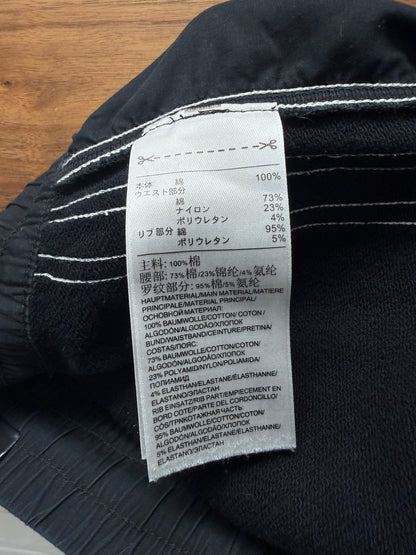 Y-3 by Yohji Yamamoto ‘3-Stripes’ Asymmetric Black Sweatpants