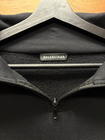 SS2018 Balenciaga ‘Twinset’ Hybrid Sleeve Quarter Zip Sweatshirt