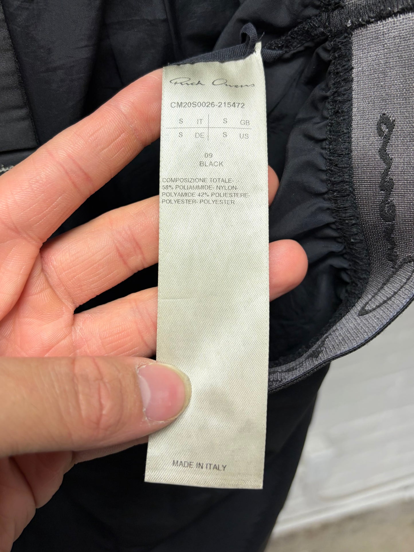 SS2020 Rick Owens x Champion ‘Dolphin’ Black Nylon Boxer Shorts