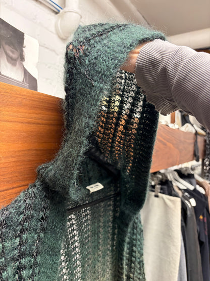AW2020 Saint Laurent ‘Baja’ Gradient Knit Hooded Cardigan
